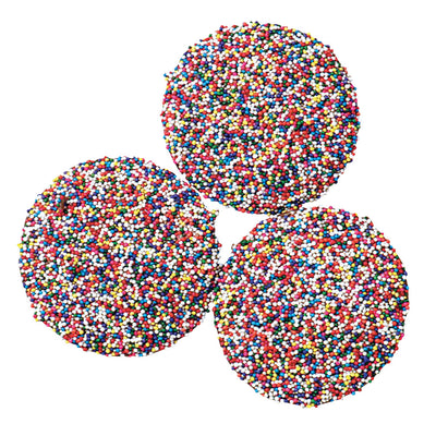 Giant Milk Chocolate Rainbow Nonpareils Discs