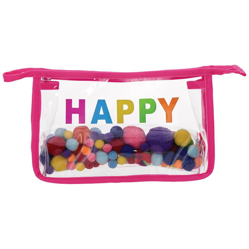 iscream HAPPY POM-POM CLEAR COSMETIC BAG