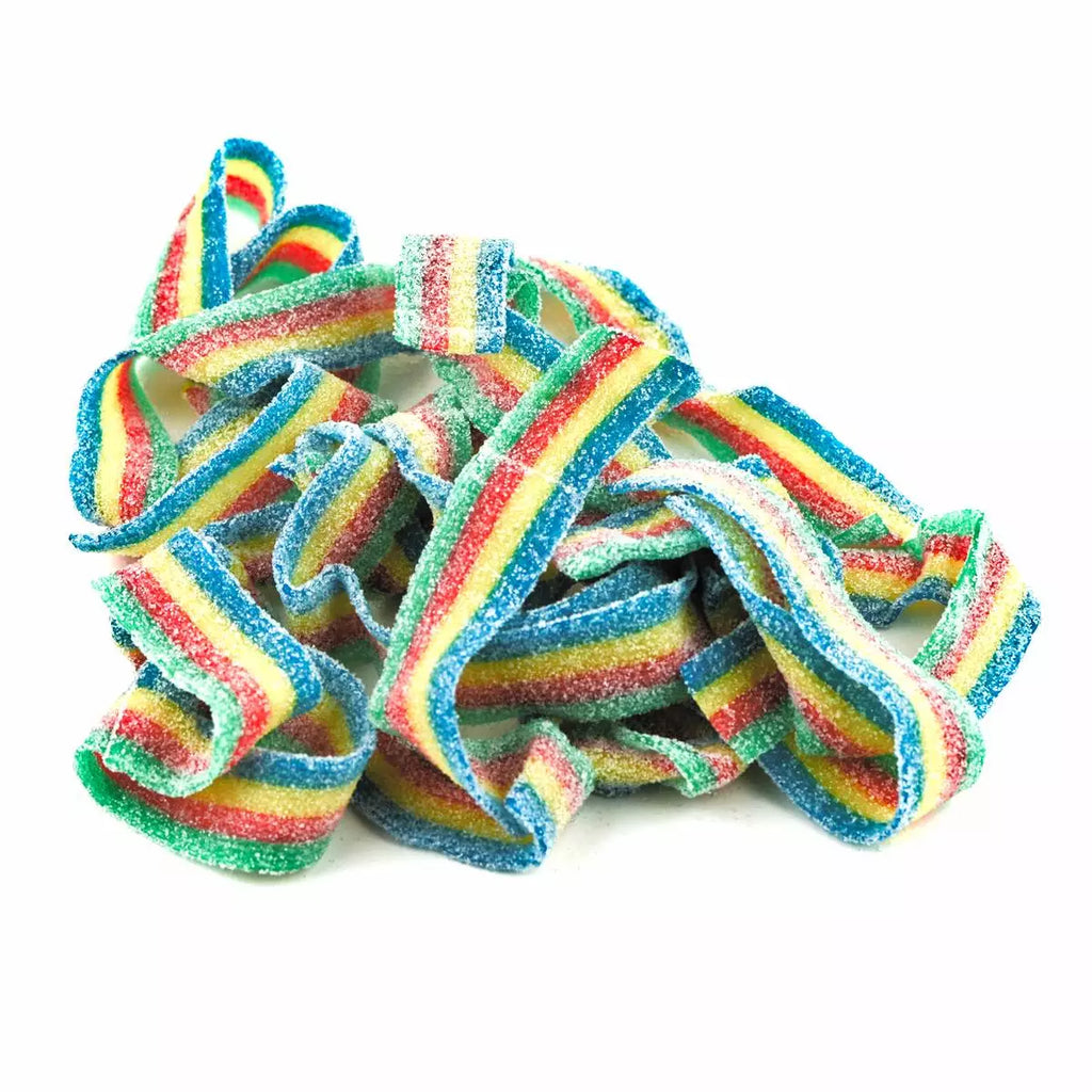 Rainbow Striped Sour Belts Madison K Cookies