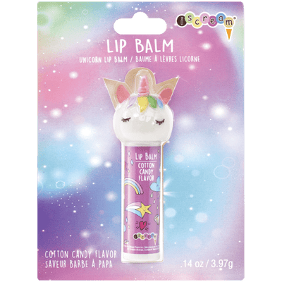 iscream UNICORN LIP BALM COTTON CANDY FLAVOR