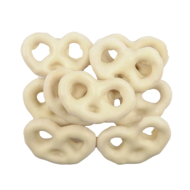 White Chocolate Covered Mini Pretzels