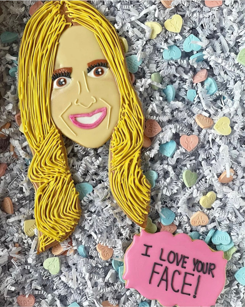 I Love Your Face Giant Cookie Set