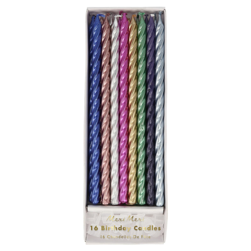Meri Meri 16 Birthday Candles Metallic Twist