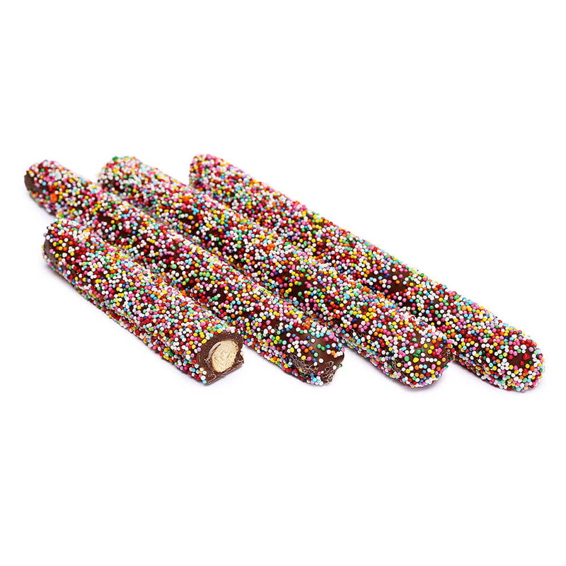Milk Chocolate Covered Pretzel Rods with Multi Seed