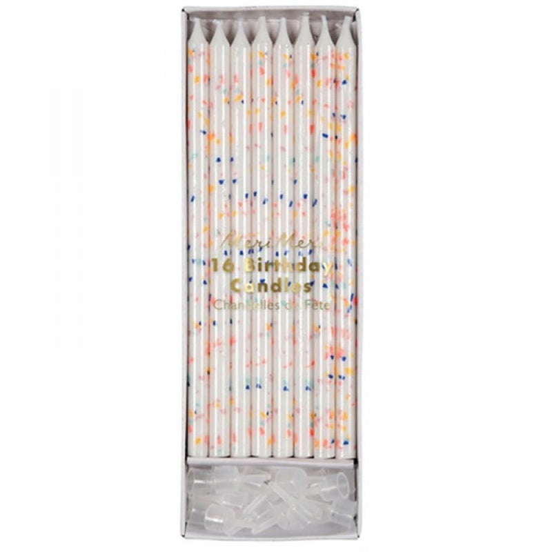 Meri Meri 16 Birthday Candles Multi Fleck